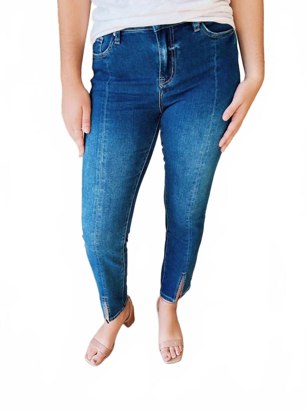 NEW MICA DENIM harper slit jean in denim blue
